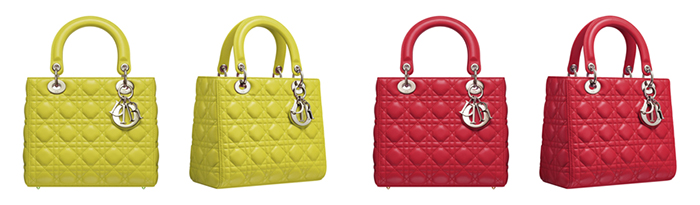 鮮黃色／正紅色 中型Lady Dior NT$123,000