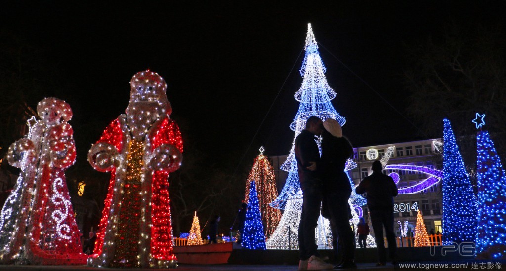 Christmas scenes in the black sea town of Varna