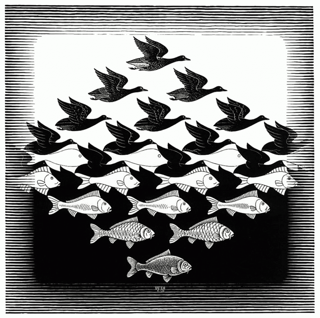 Maurits Cornelis Escher-Sky Water