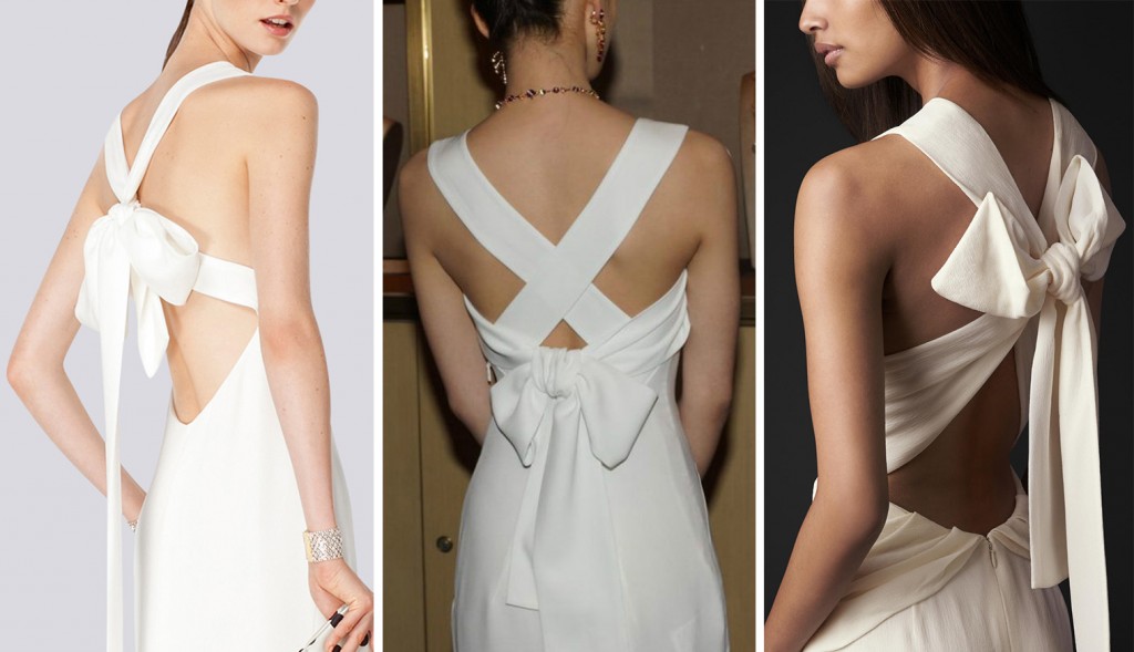 bow back gowns