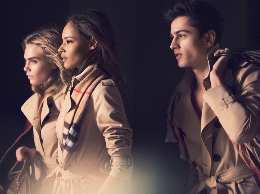 Cara Delevingne, Malaika Firth and Tarun Nijjer behind the scenes on the Burberry Autumn_Winter 2014 campaign