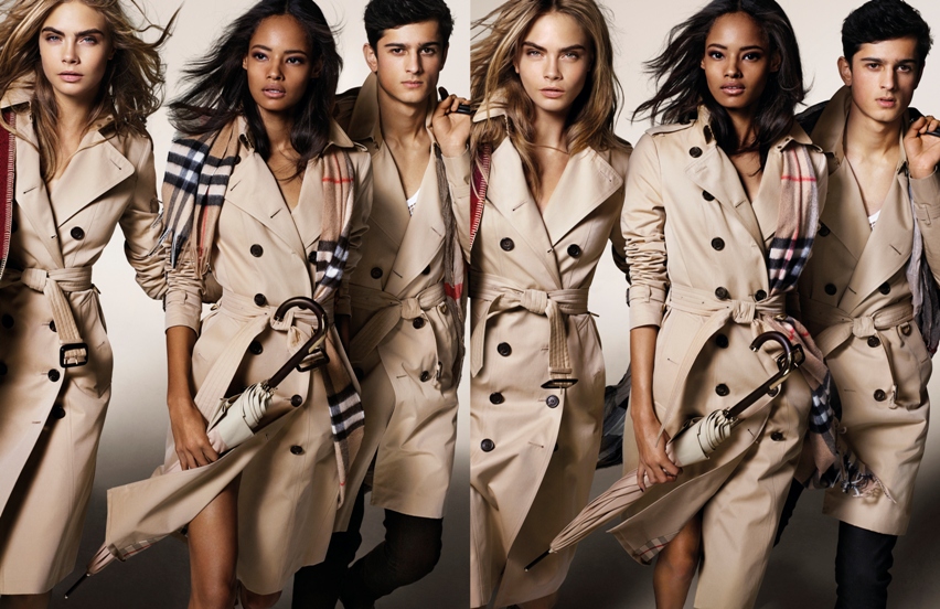 Cara Delevingne, Malaika Firth and Tarun Nijjer featuring in theBurberry Autumn_Winter 2014 Campaign (strictly on embargo until Tuesday 10 June 2014)
