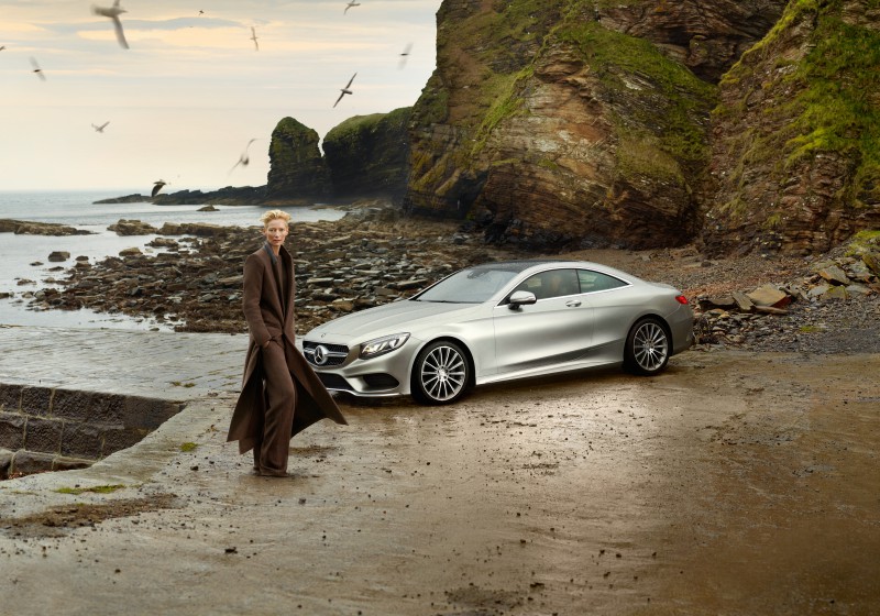 Tilda Swinton Mercedes-Benz fashion week 2015ss