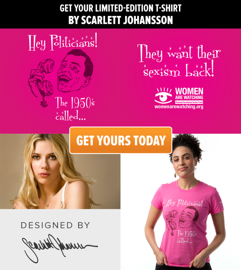 「露西」史嘉蕾喬韓森為女權發聲！女神變身設計師義賣愛心粉紅T-Shirt