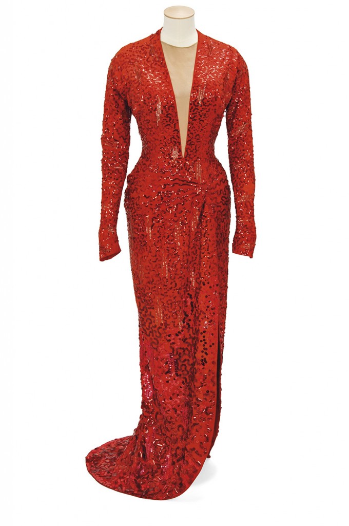 Monroe red sequinned dress s