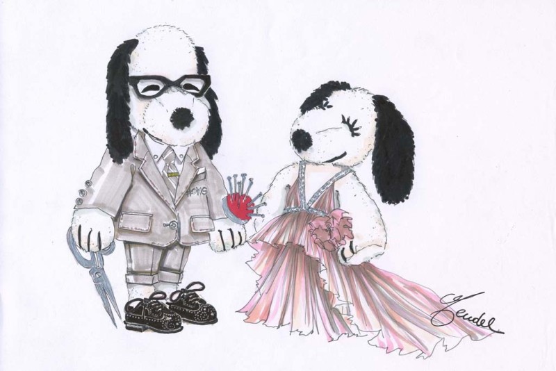 Snoopy and Belle by J. Mendel.