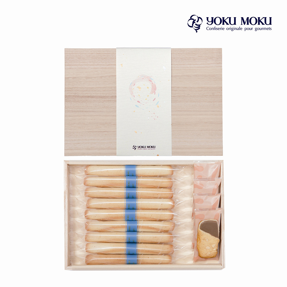 YOKUMOKU沐禾禮盒(台灣限定商品) 雪茄蛋捲9入，夏威夷豆巧克力餅乾4入，售價680元