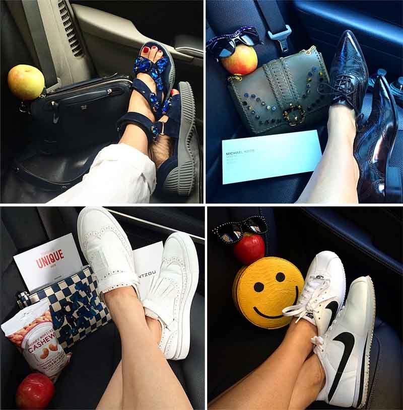 每天早上Eva Chen搭計程車上班都會拍下自己當天的行頭然後上傳到Instagram
