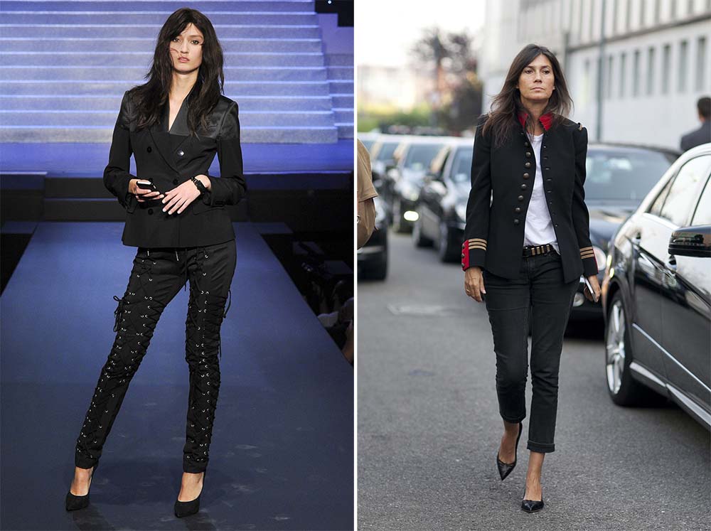 總是一身黑色勁裝的現任法國版《Vogue》總編輯Emmanuelle Alt