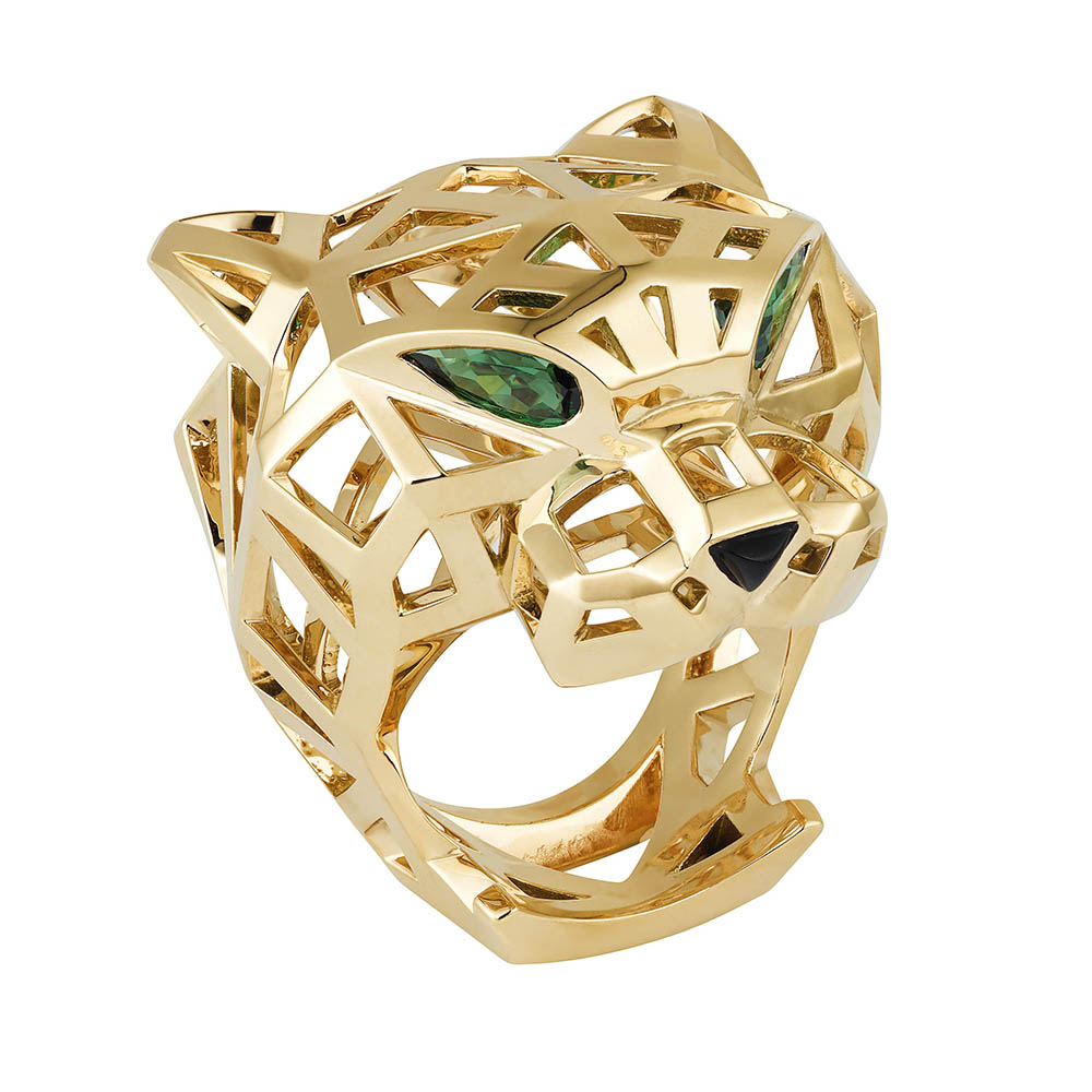 河智苑個人擁有的卡地亞美洲豹系列黃金戒指，參考價格新台幣64萬元 