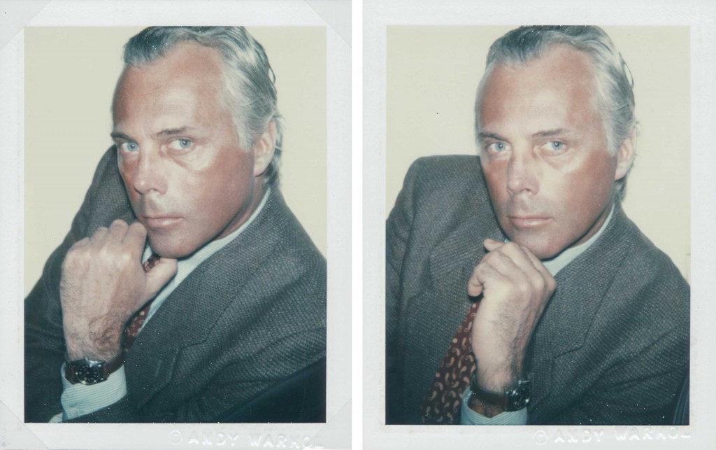 ANDY WARHOL (1928-1987) Giorgio Armani two unique polaroid prints each: 4¼ x 3 3/8 in. (10.8 x 8.6 cm.) Executed in 1981.