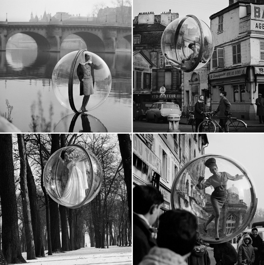 Melvin Sokolsky所拍攝的一系列「Living Inside a Magical Bubble」時尚照 (圖片來源)