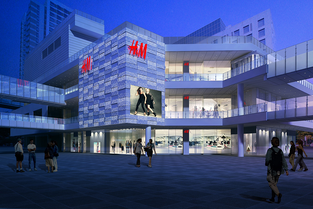 H&M 台灣首間旗艦店示意圖