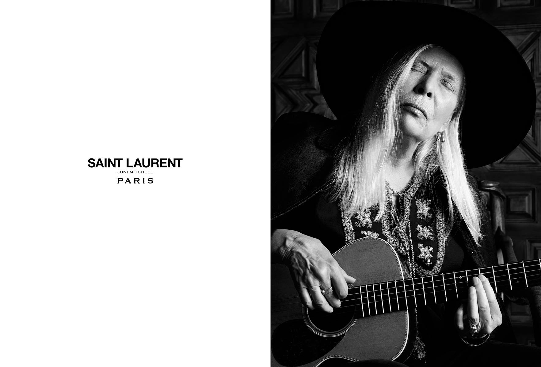 Joni Mitchell加入Saint Laurent Paris近年積極推行的「音樂計畫」（圖／Saint Laurent Paris）