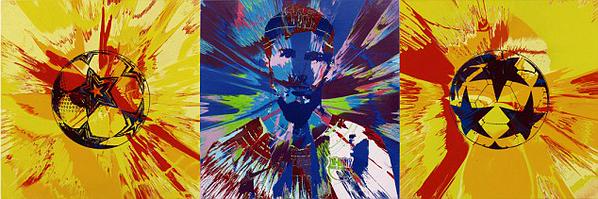 Beautiful Messi Spin Painting Damien Hirst