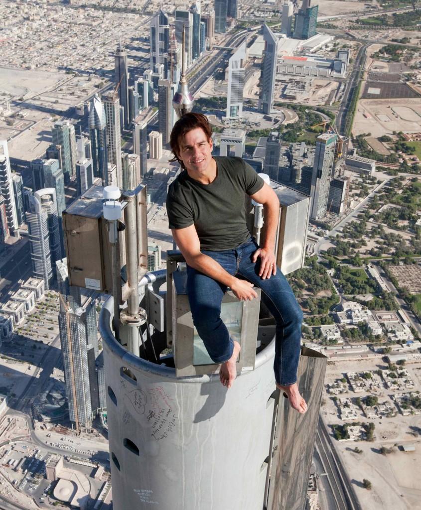 湯姆克魯斯2011年時為了《不可能的任務：鬼影行動》攀上杜拜哈里發塔