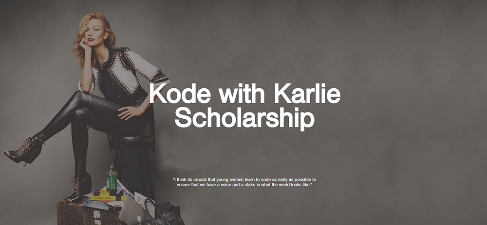 Karlie Kloss推出獎學金計畫，鼓勵年輕女孩學寫程式（圖／Kode with Karlie Scholaship）
