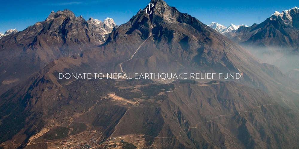 Prabal Gurung在品牌官網上號召捐款救助尼泊爾（圖／Prabal Gurung）