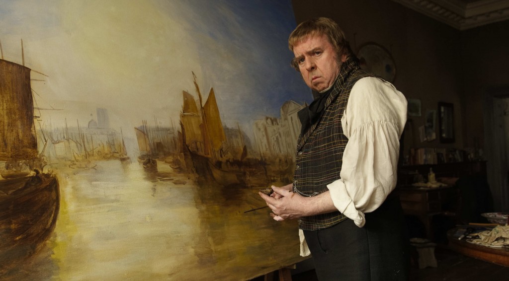 男主角提摩西史伯為了詮釋英國畫家透納，習畫兩年。(圖/ 原子映象)