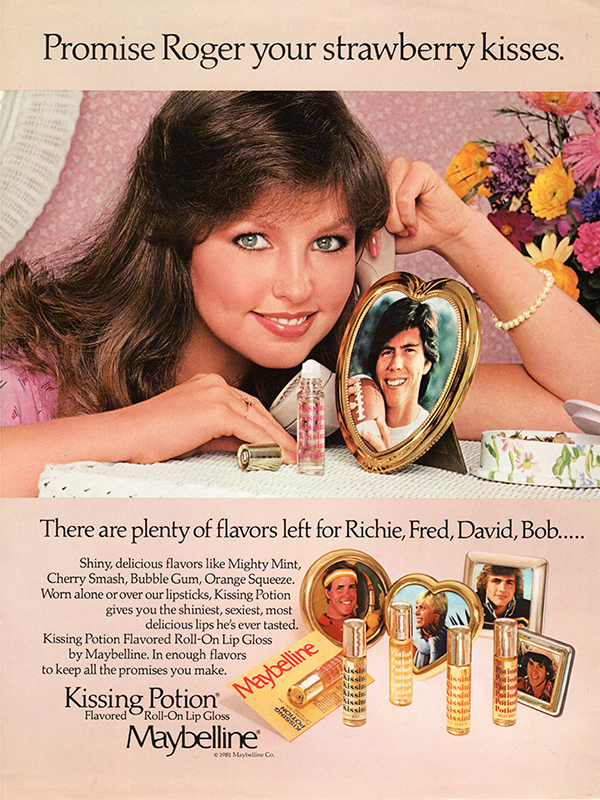 197年媚比琳推出第一支唇部產品，透明唇蜜擁有眾多口味選擇，薄荷、櫻桃雪糕、泡泡糖，和今日流行的媚比琳baby護唇膏有異曲同工之妙。(圖/媚比琳)