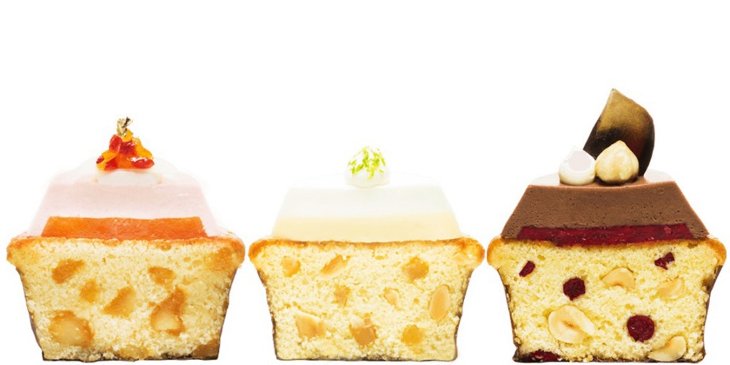 CUPETIT的甜點吃得出香水的前中後味變化，從內到外都經過精心的食材安排，左起熱帶巴黎、夏日青檸、野莓金沙，為2015春夏新口味。(圖/CUPETIT)